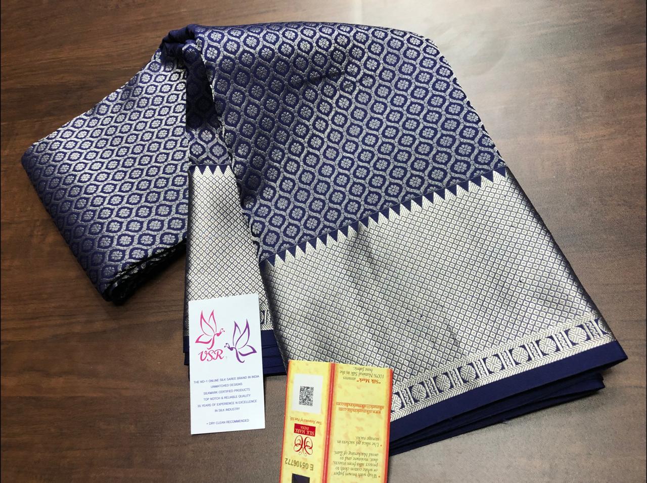 SILVER ZARI  DESIGNER KANCHEEPURAM