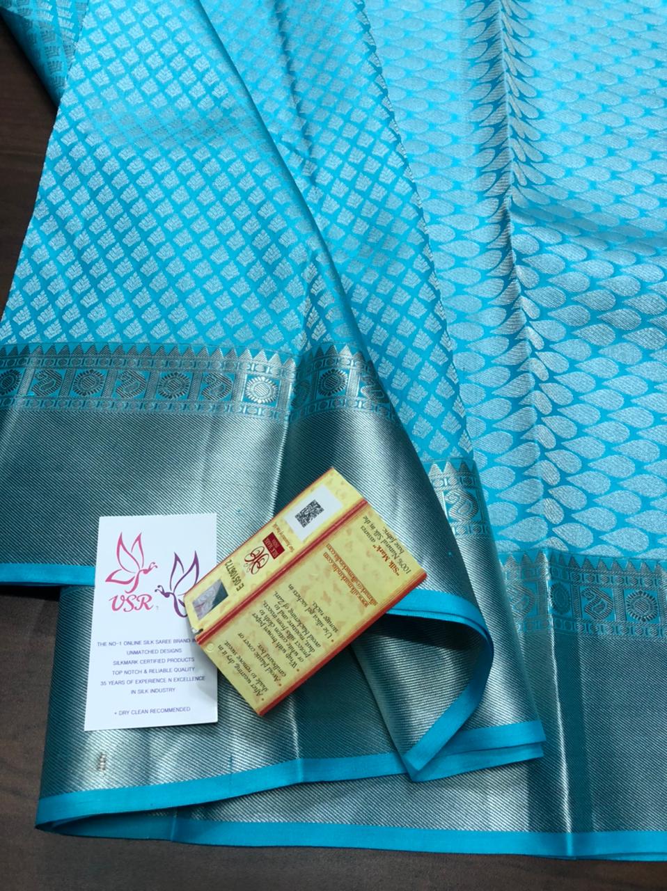 SILVER ZARI  DESIGNER KANCHEEPURAM