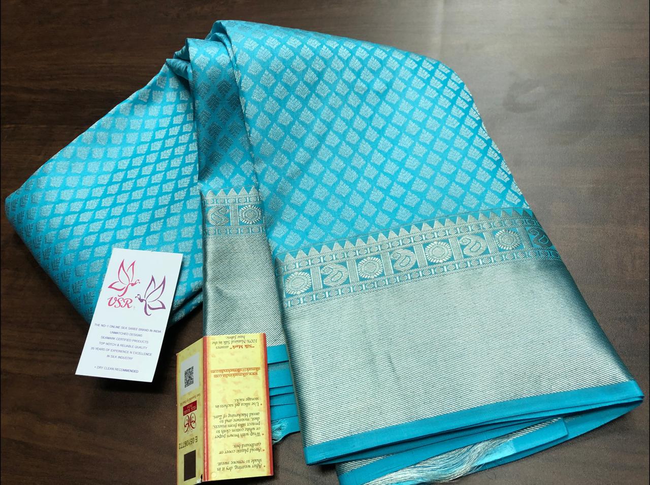 SILVER ZARI  DESIGNER KANCHEEPURAM