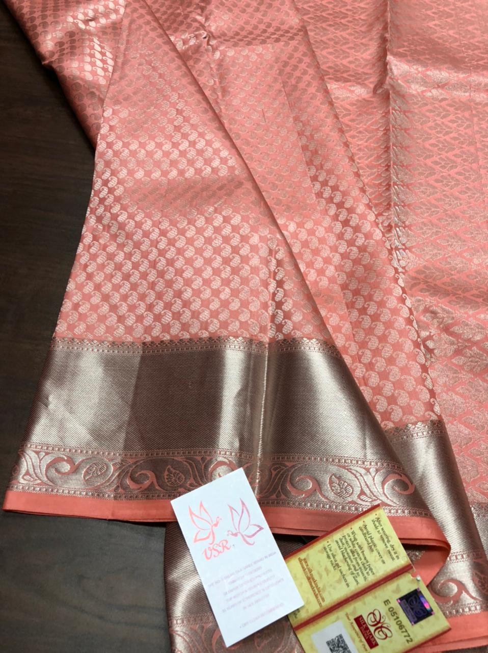 SILVER ZARI  DESIGNER KANCHEEPURAM