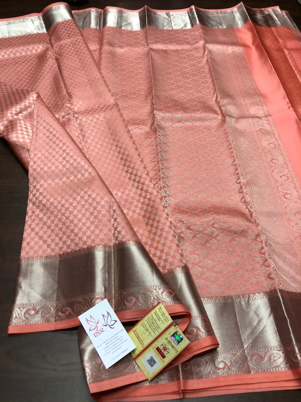 SILVER ZARI  DESIGNER KANCHEEPURAM