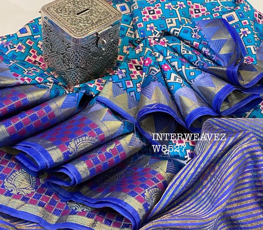 Dupion blends  With Ikkat prints 