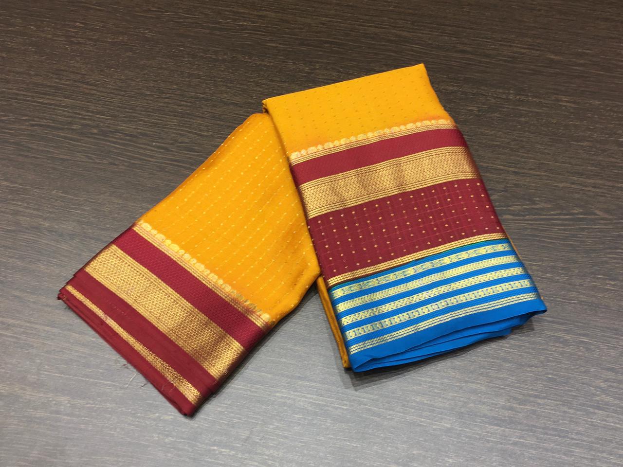 MYSORE SILK SAREES WITH RICH PALLU
