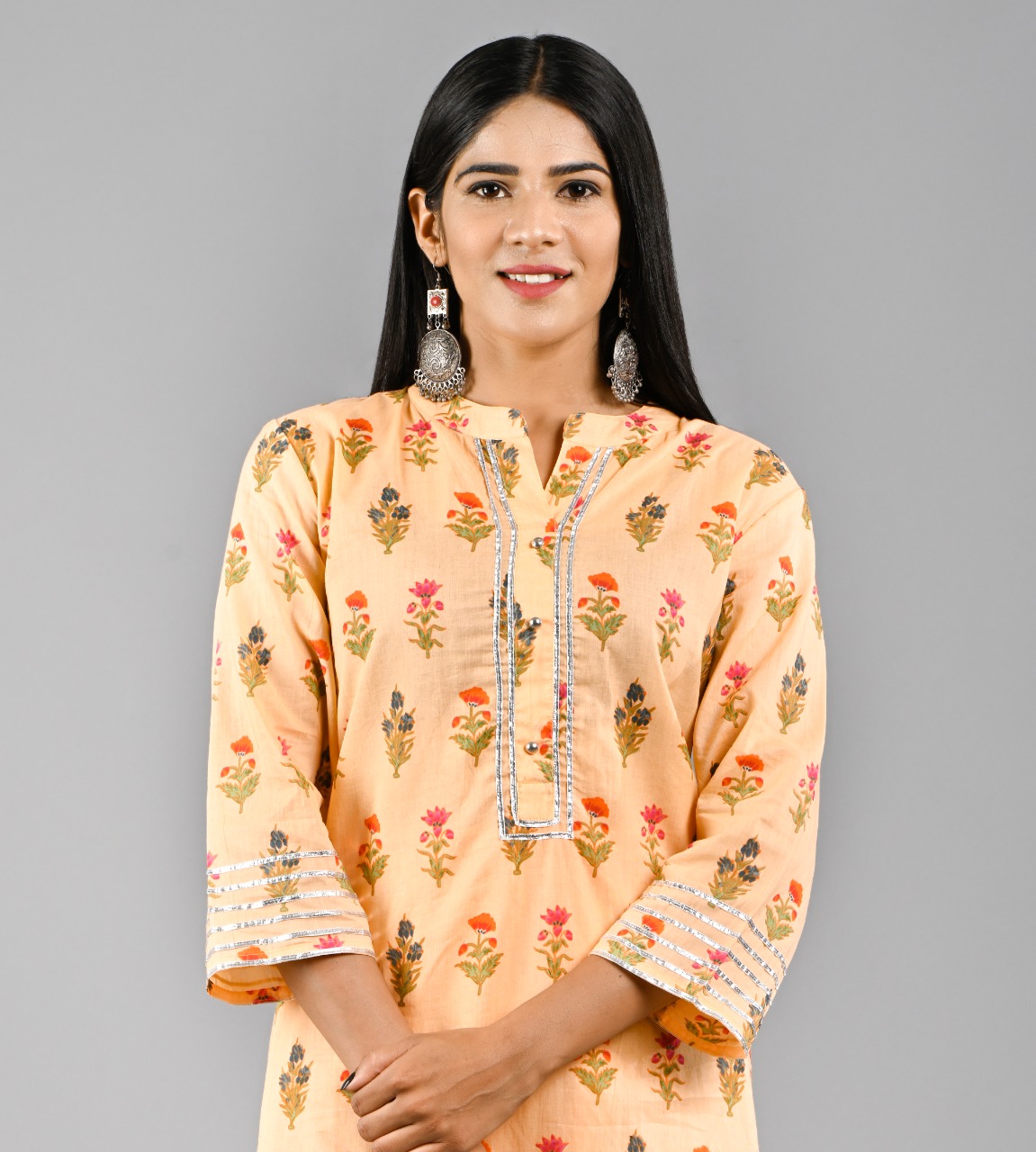 Kurti-Plazzo With Gotta Detailing