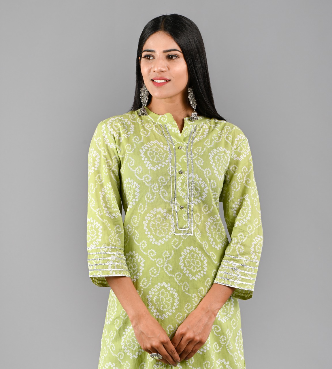 Kurti-Plazzo With Gotta Detailing