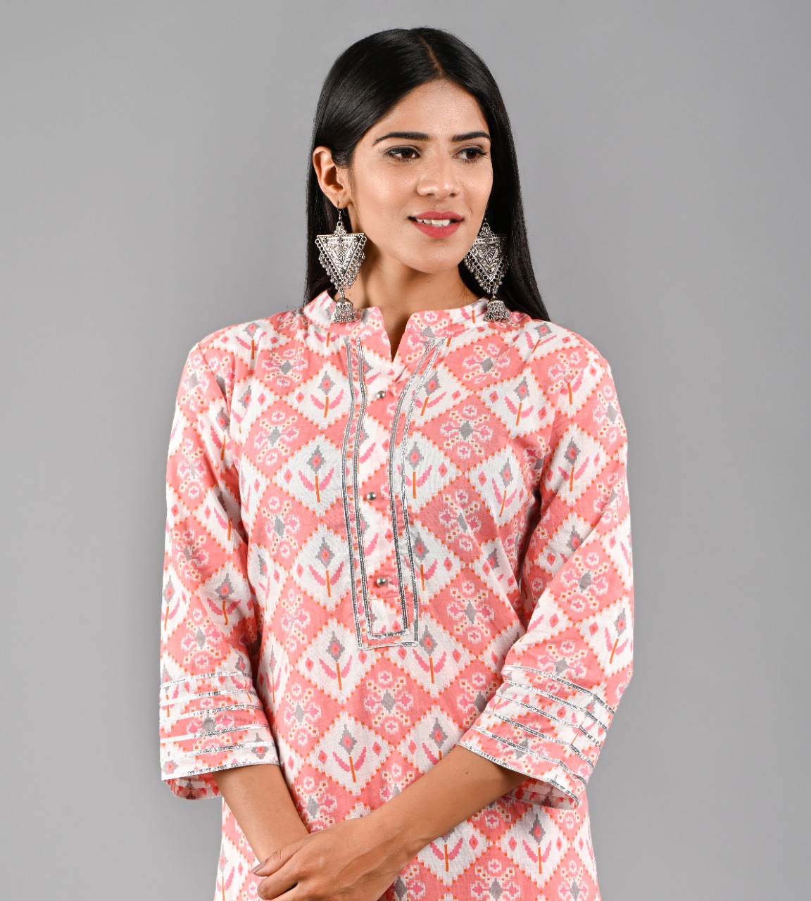 Kurti-Plazzo With Gotta Detailing