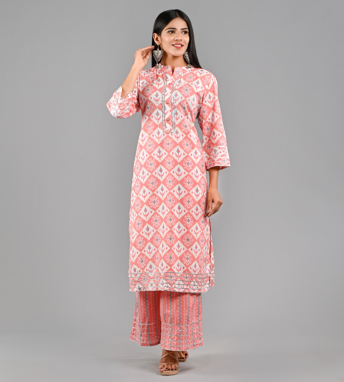 Kurti-Plazzo With Gotta Detailing
