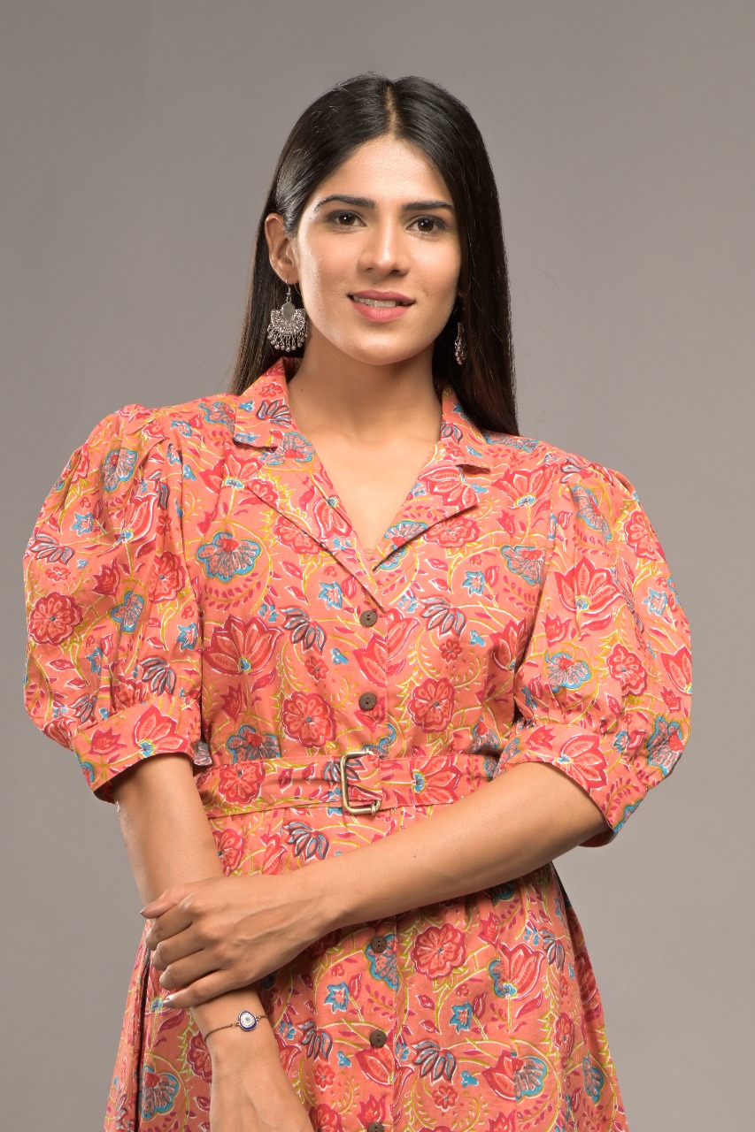 Vibrant & Stylish Pure Cotton Sundress 