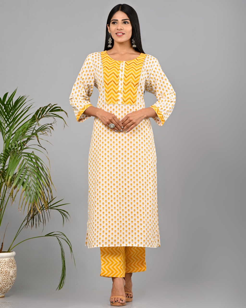 Pure Cotton Flower Print Kurti