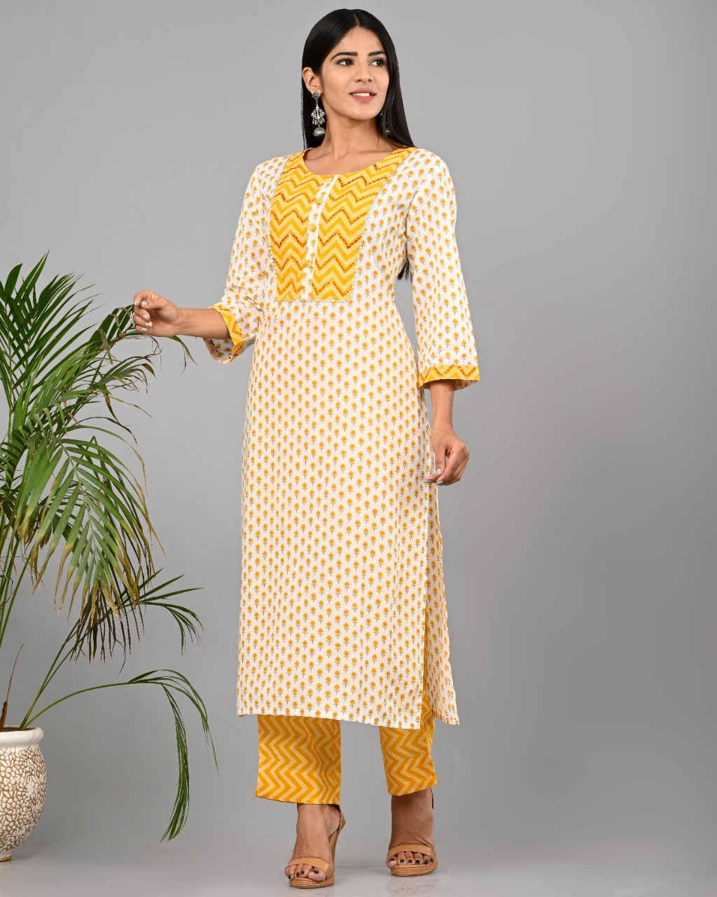 Pure Cotton Flower Print Kurti