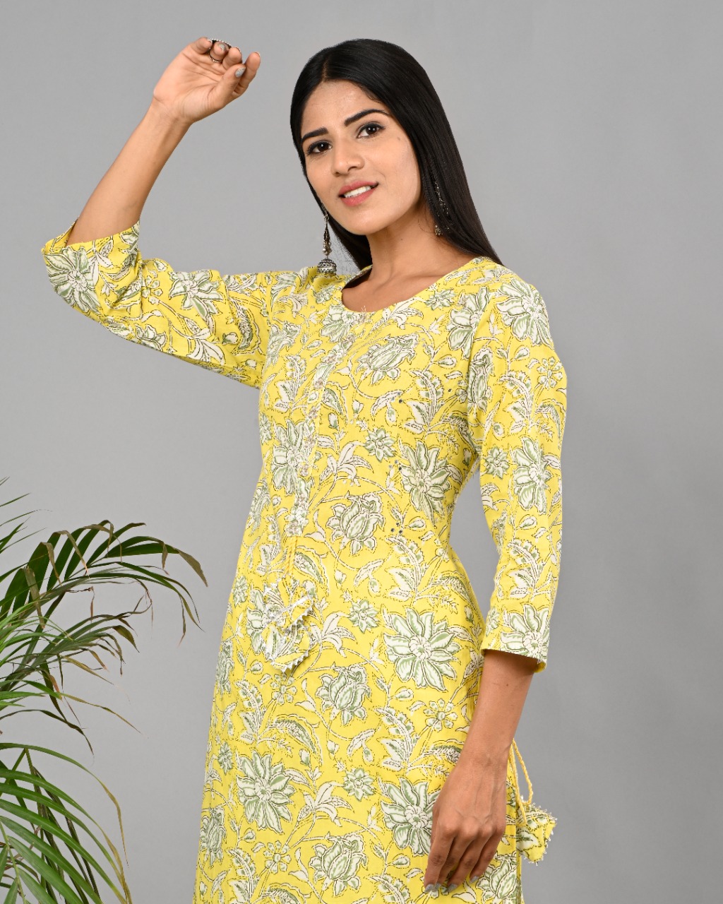 Pure Cotton Flower Print Kurti