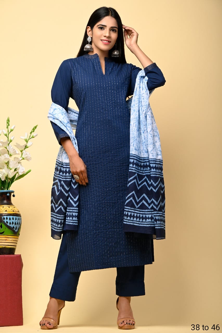 Elegant Pure Cotton Ajrakh