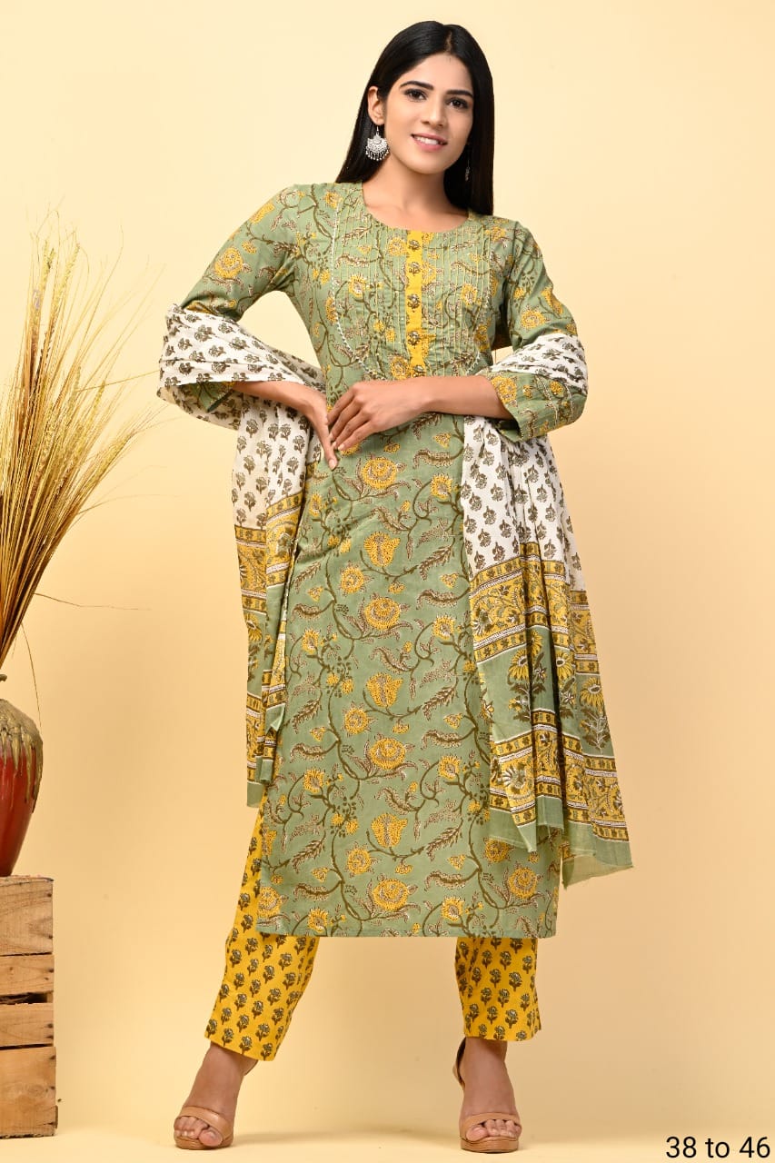 Elegant Pure Cotton Ajrakh