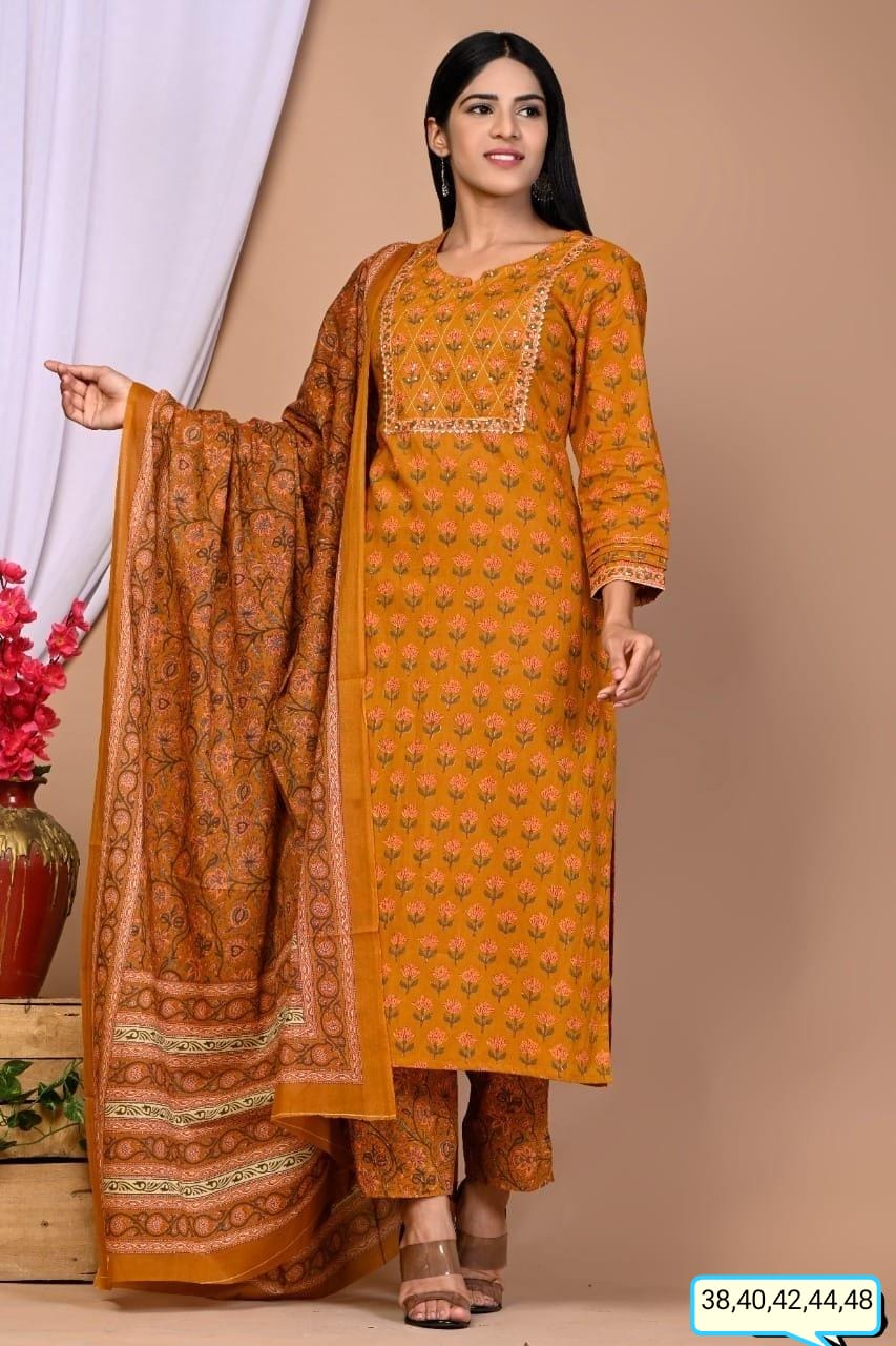 Elegant Pure Cotton Ajrakh