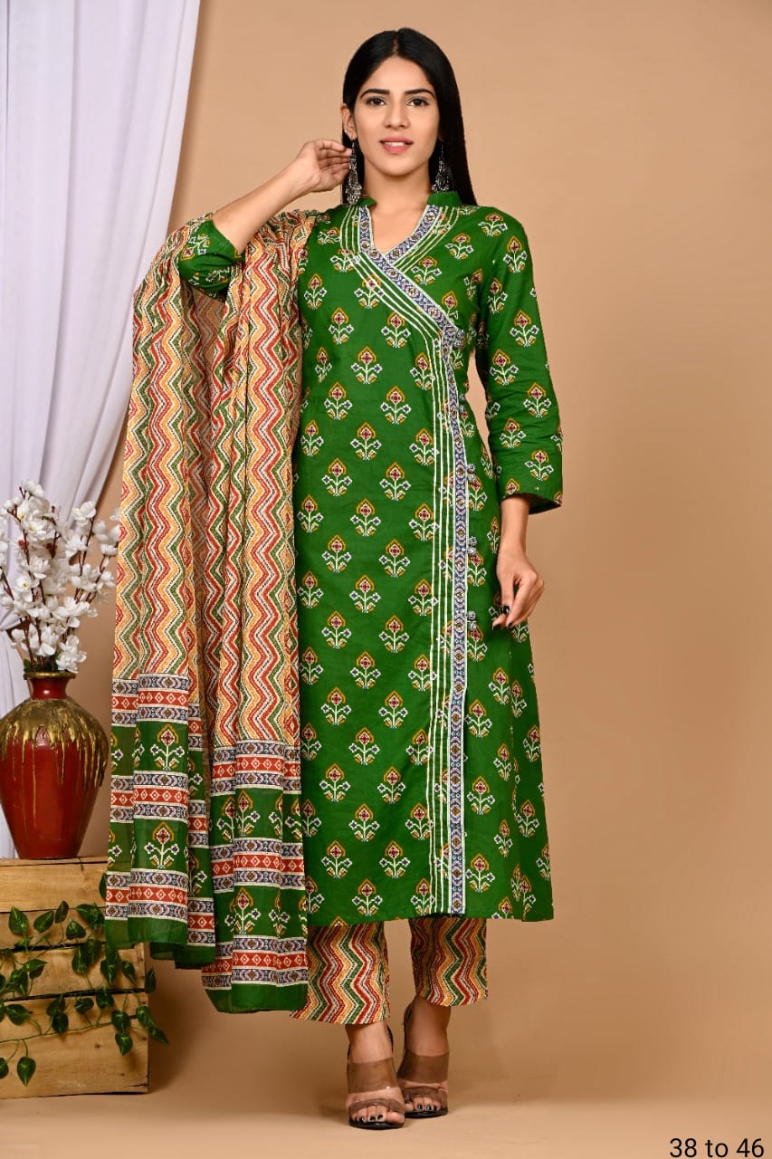 Elegant Pure Cotton Ajrakh