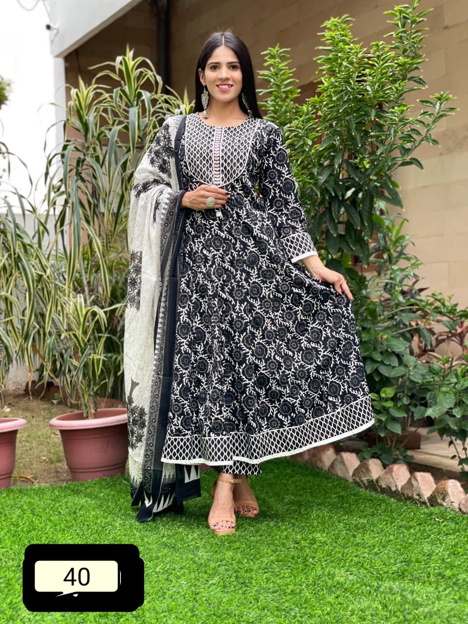 Elegant Pure Cotton  Block Print
