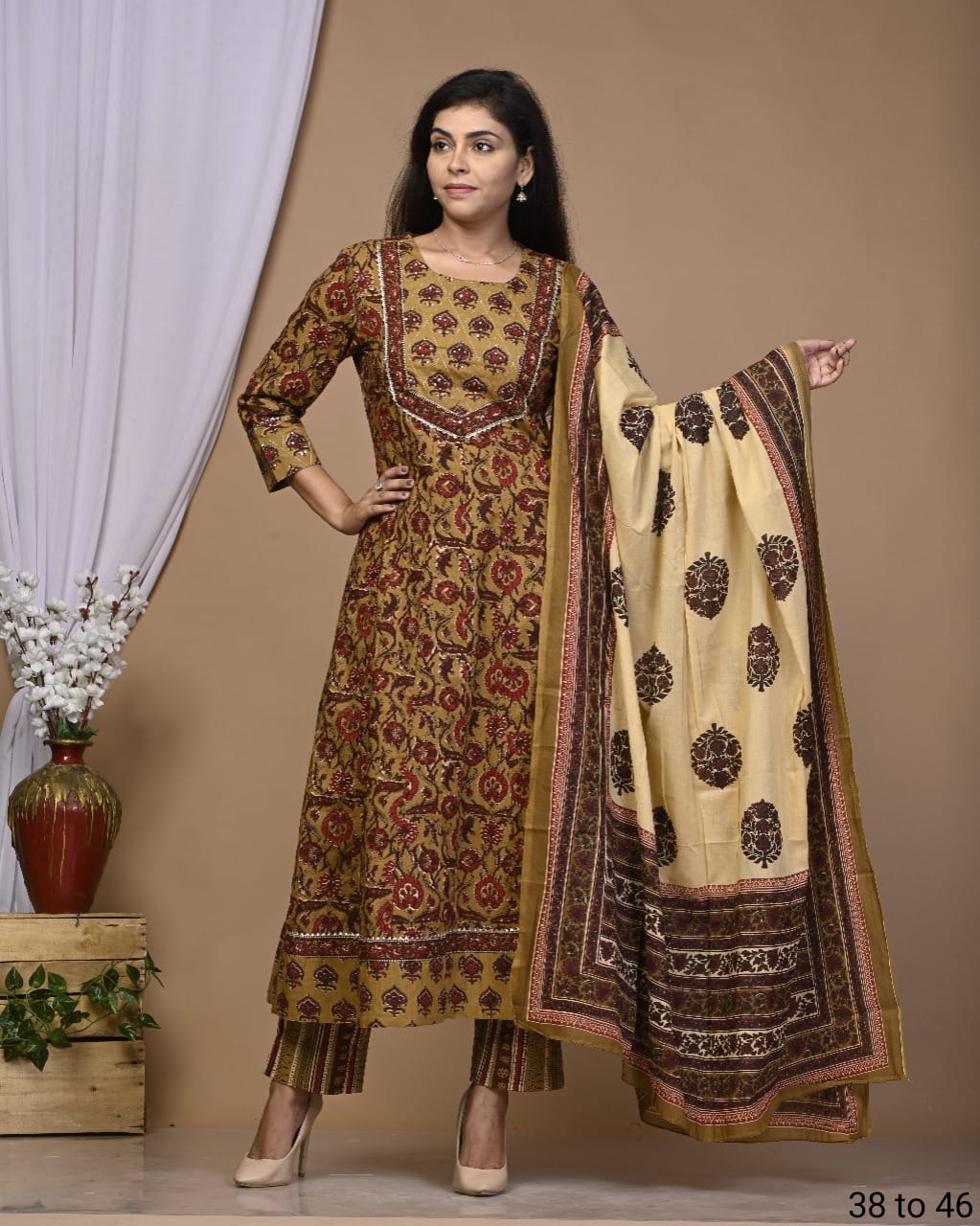 Elegant Pure Cotton  Block Print