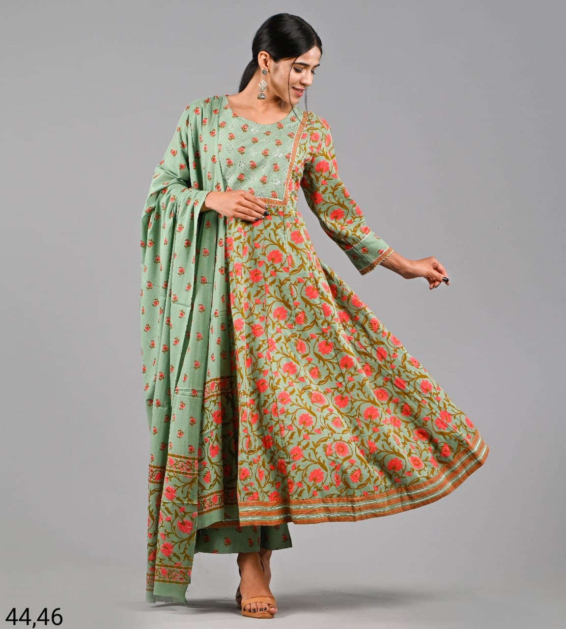 Elegant Pure Cotton  Block Print