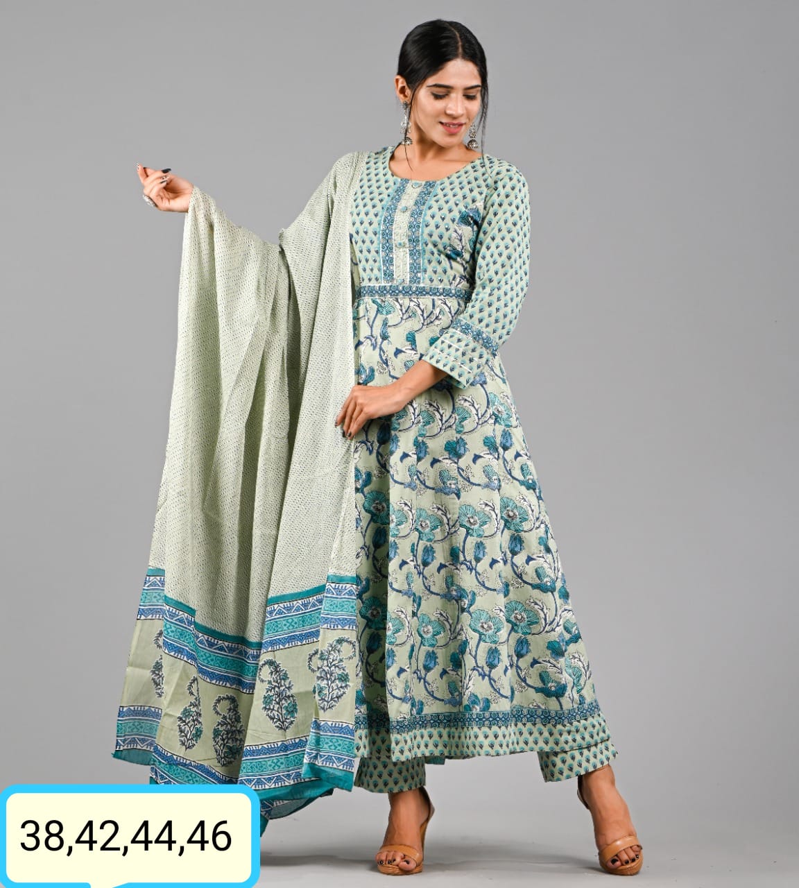 Elegant Pure Cotton  Block Print