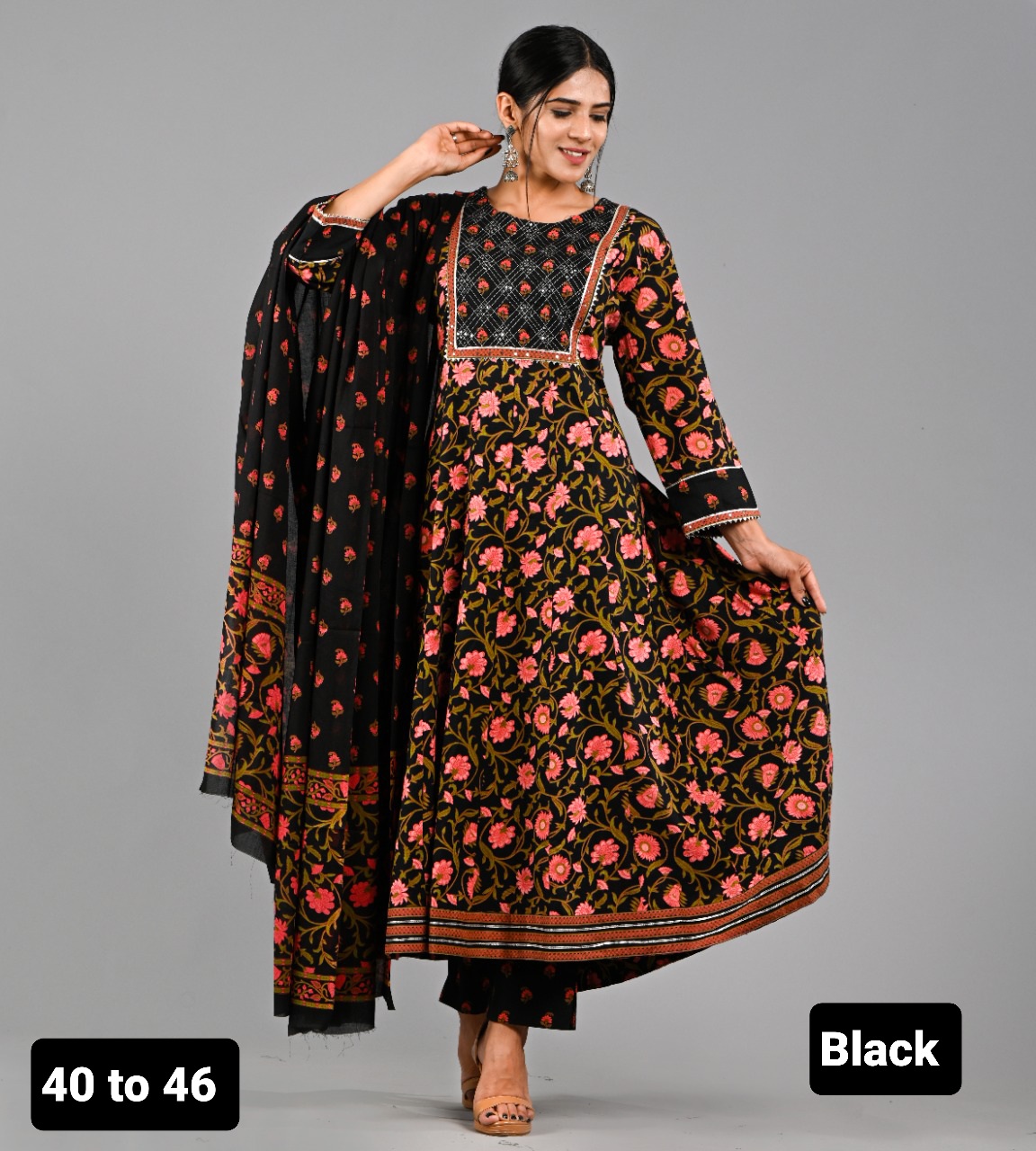 Elegant Pure Cotton  Block Print