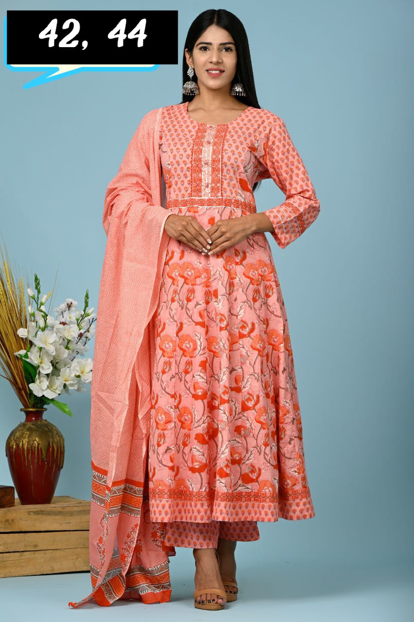 Elegant Pure Cotton  Block Print